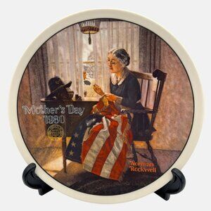 1980 Knowles Norman Rockwell Mother's Day Collectible Plate Porcelain China 8.5"